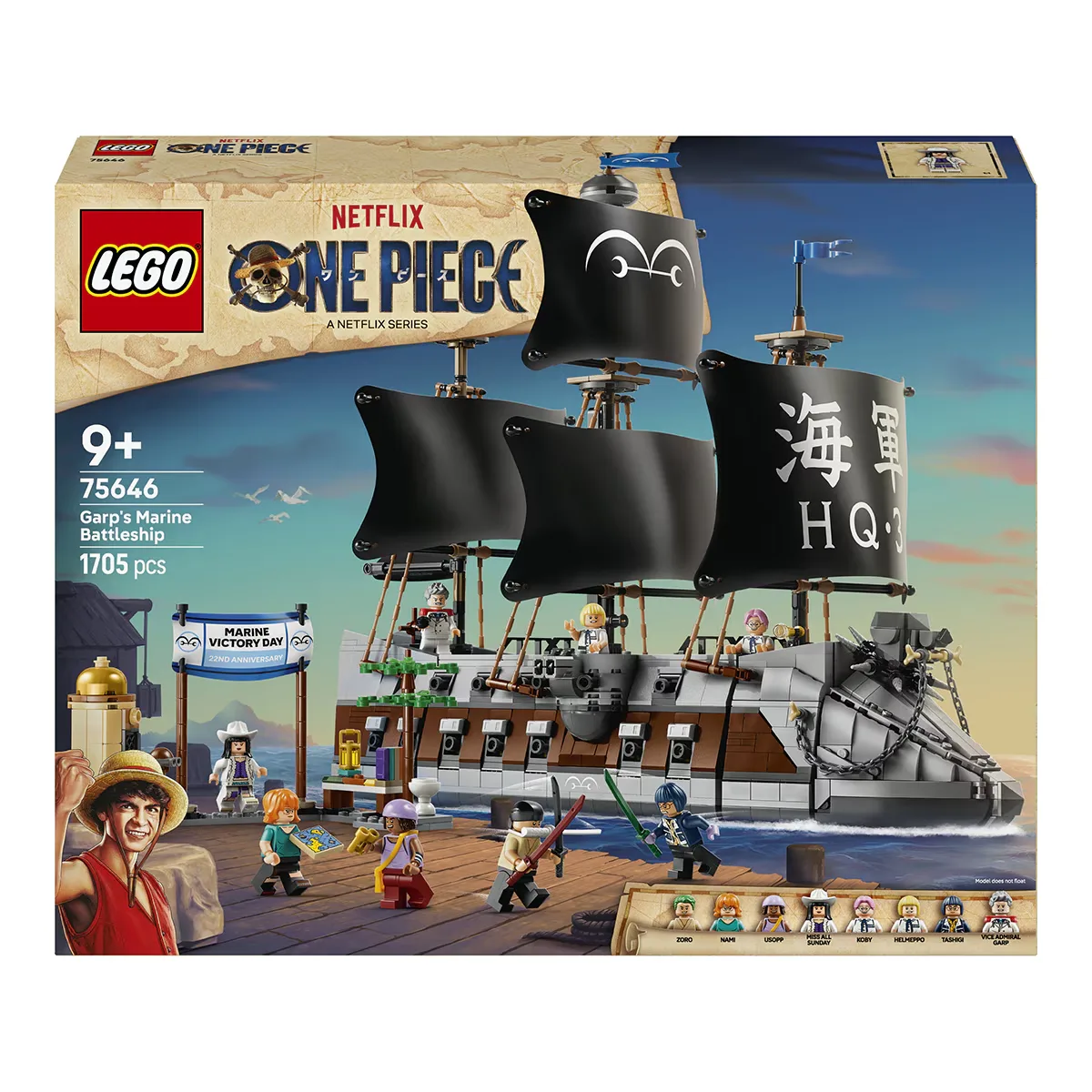 Barco de la Marina de Garp, set LEGO One Piece 75646