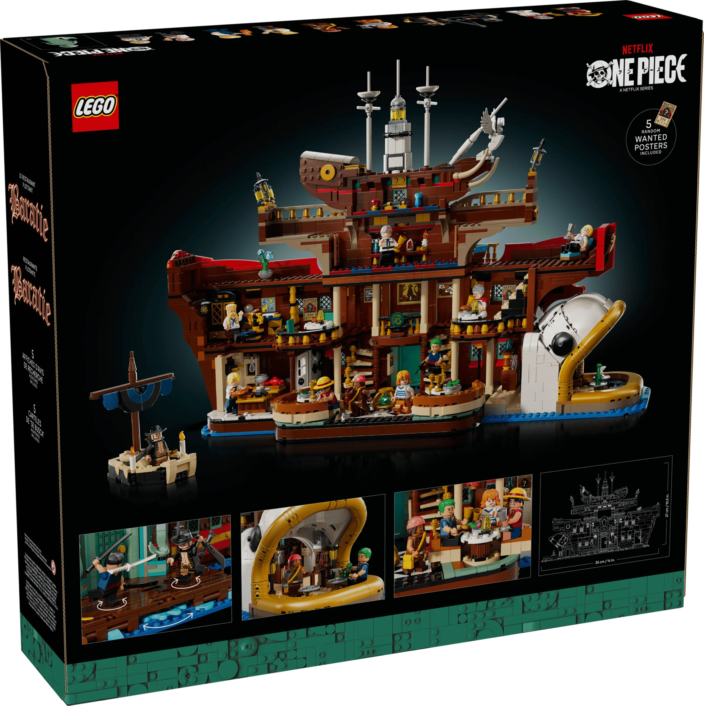 Caja del set LEGO One Piece 75640 Baratie con sus diez minifiguras