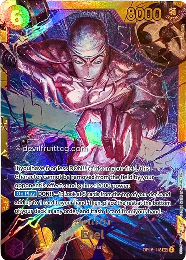 Enel Secret Rare OP15-118 carta One Piece TCG