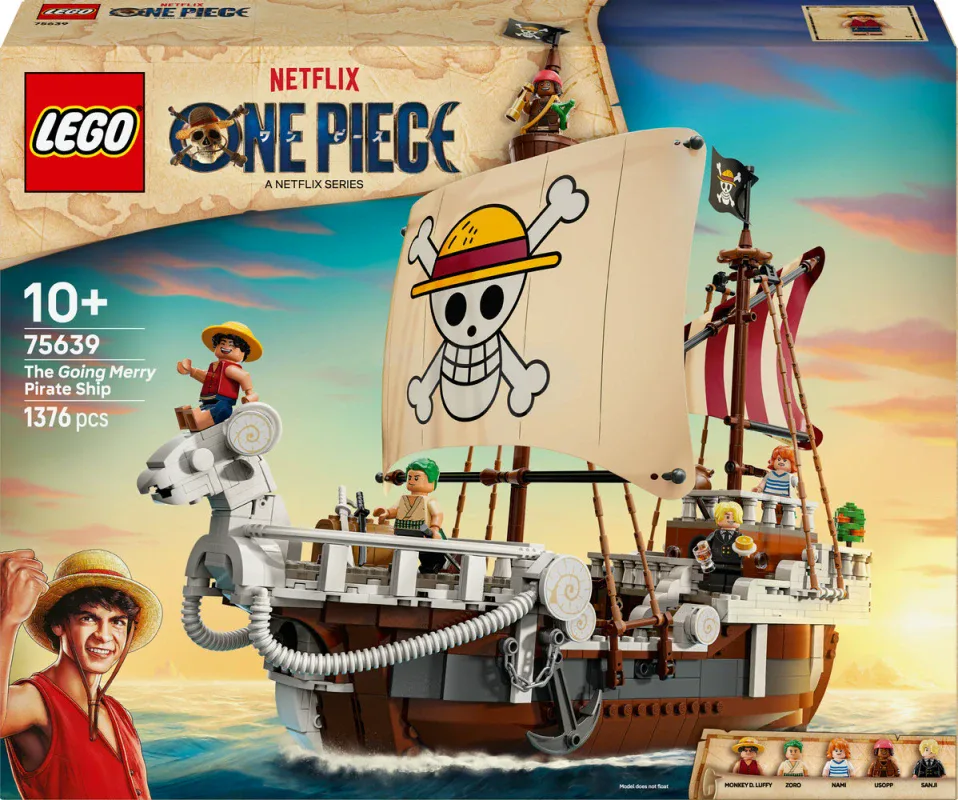 Barco LEGO One Piece Going Merry 75639 con las minifiguras de los Sombrero de Paja