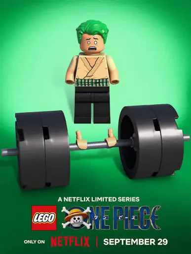 Póster de Roronoa Zoro en LEGO One Piece de Netflix