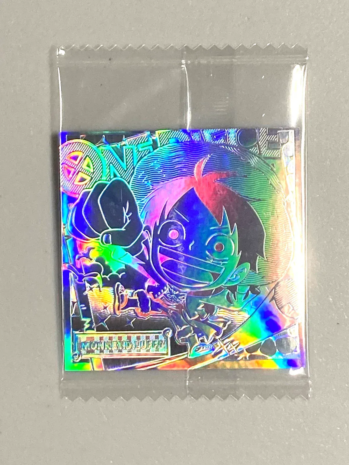 Monkey D Luffy SW15-01 5th aniversario One Piece Wafer pegatina coleccionable