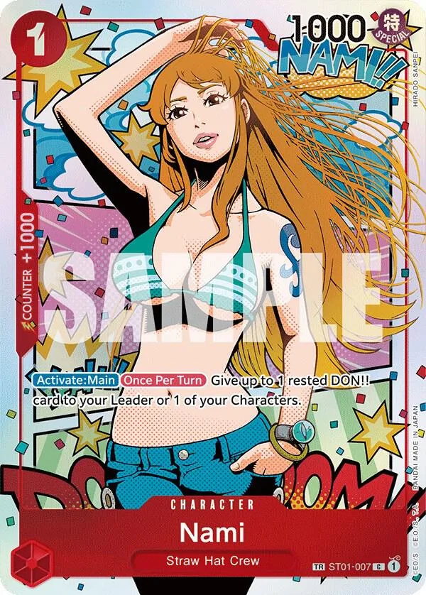 Nami Treasury Rare exclusiva edición inglesa OP-06 Wings of the Captain One Piece TCG