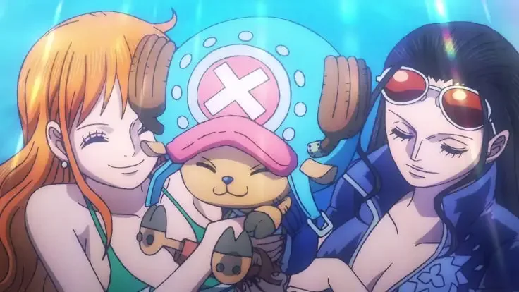 Nami, Nico Robin y Chopper en Punk Hazard One Piece