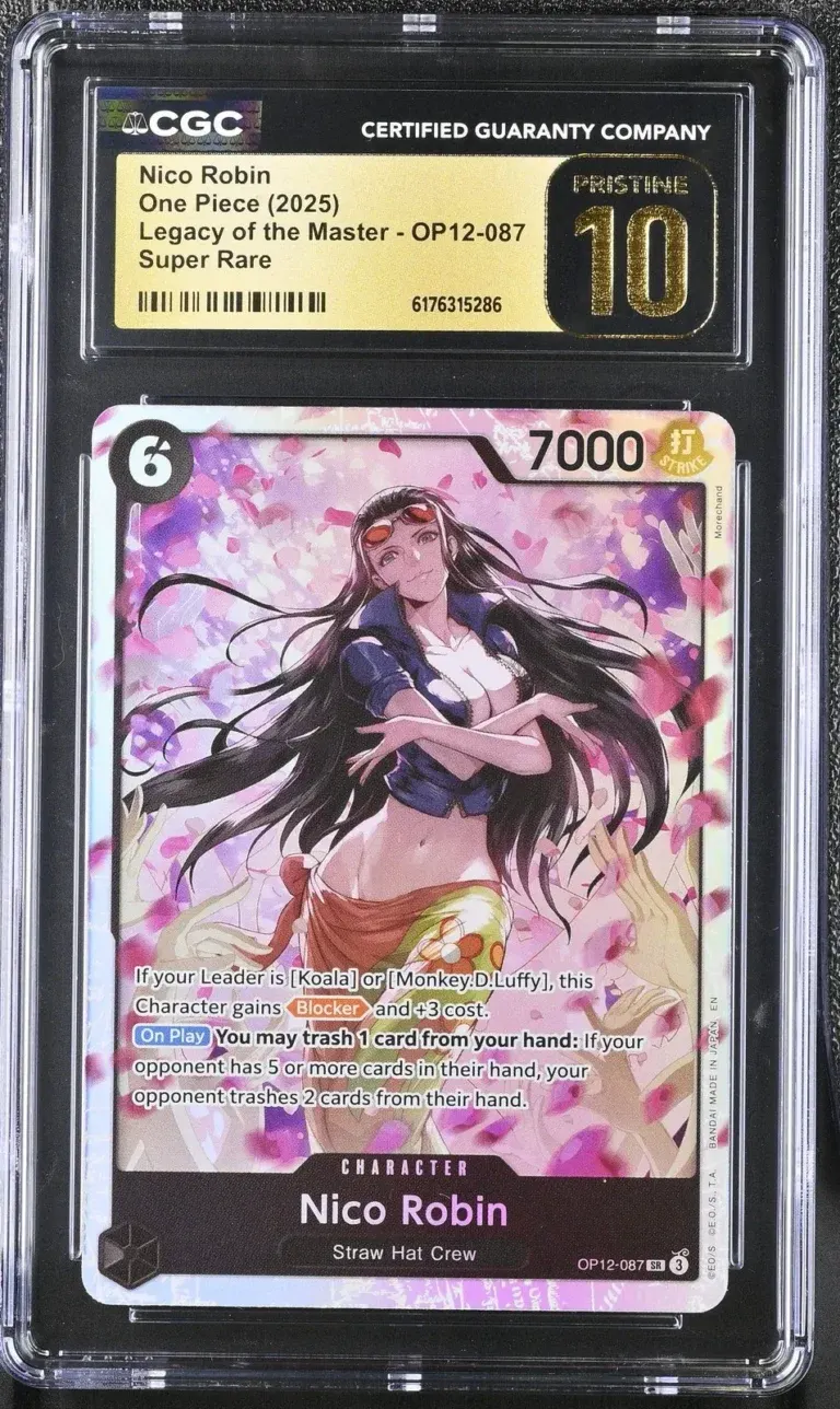 Nico Robin OP12 Legacy of the Master SR graduada PRISTINE 10 por CGC