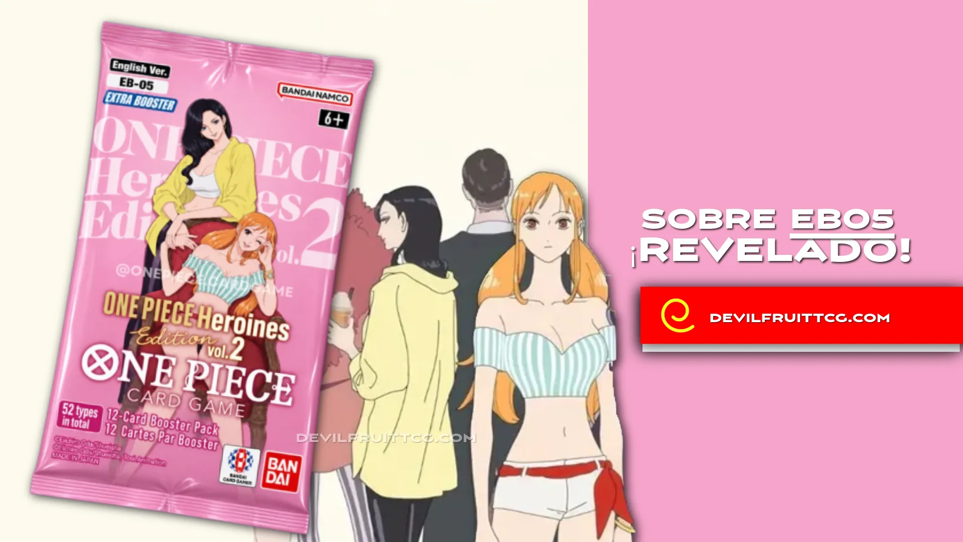Sobre booster pack EB05 Heroines Edition Vol. 2 con Nico Robin y Nami One Piece Card Game