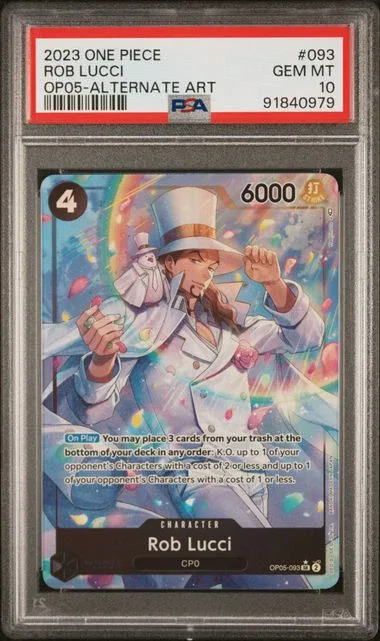 Ejemplo de carta One Piece TCG con el código de set visible en la esquina inferior