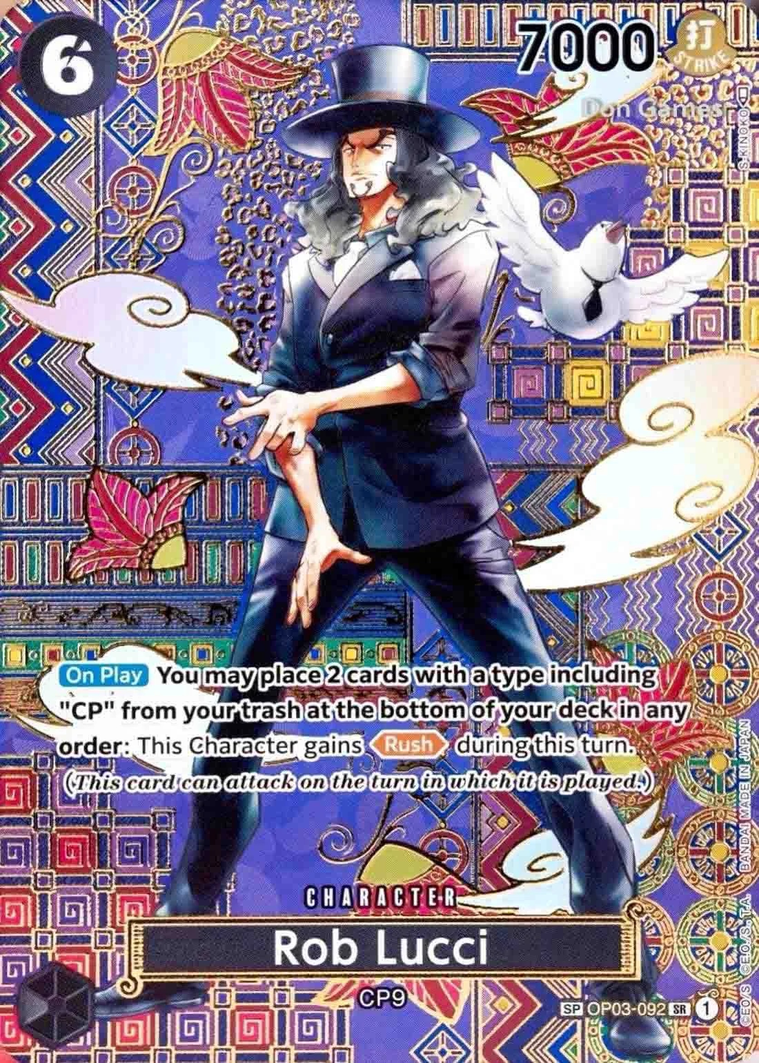 Rob Lucci OP03-092 carta One Piece TCG