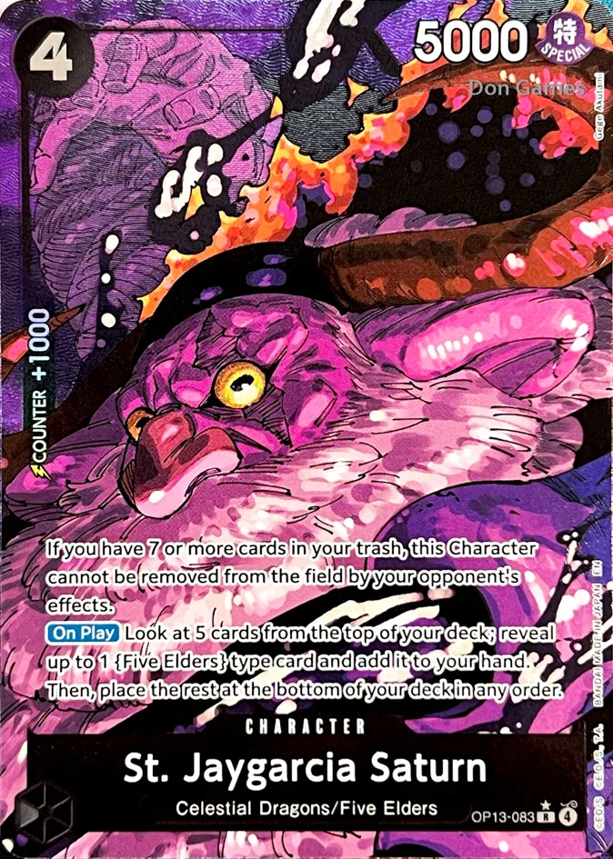 Jaygarcia Saturn OP13-083 Gorosei arte de Gege Akutami One Piece TCG