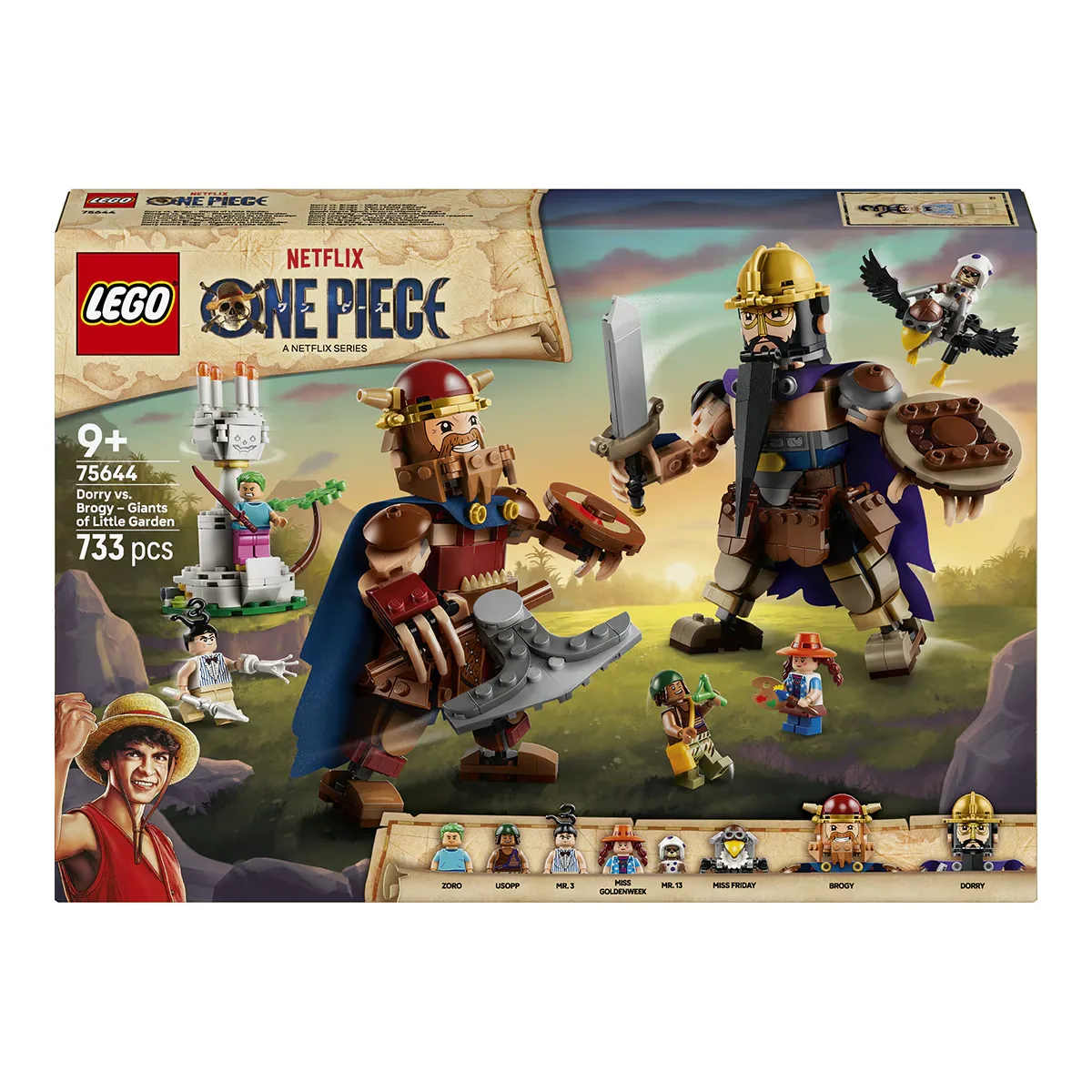 Set LEGO One Piece 75644 Dorry vs. Brogy con los gigantes de Little Garden
