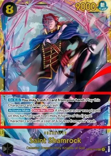 Carta secreta SEC de Shamrock OP18-119 de One Piece Card Game OP-18