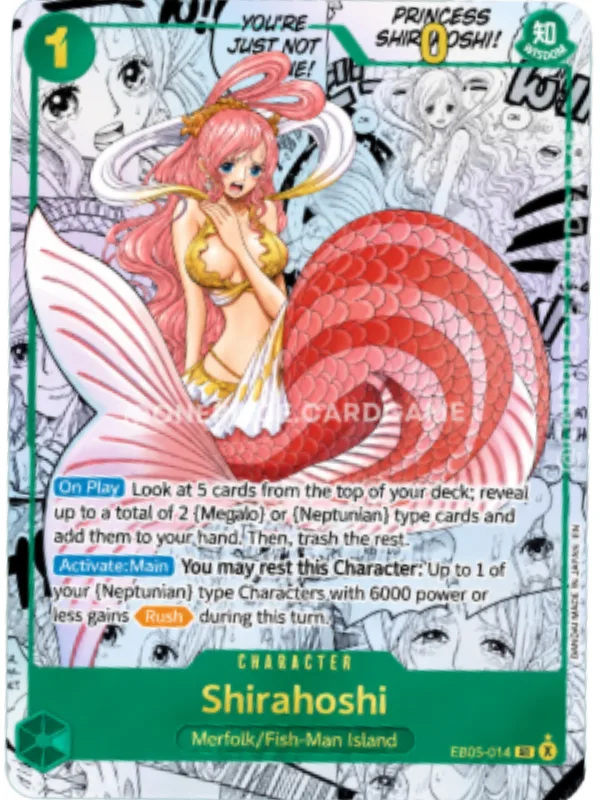Carta manga de Shirahoshi EB05-014 Heroines Edition Vol. 2 One Piece Card Game